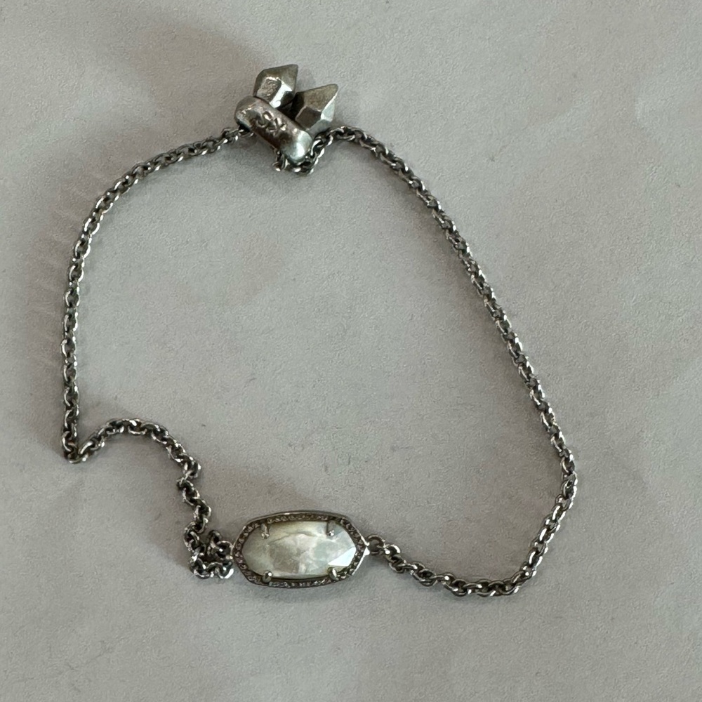 Kendra Scott silver and white bracelet.